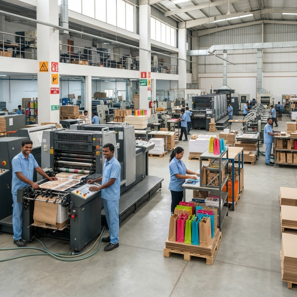MS Paper Products manufacturing team at work in Hyderabad